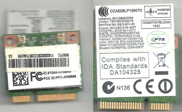 PLACA DE REDE Wireless CCAE08LP1590T0