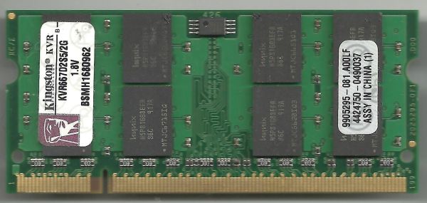 Memória 2GB DDR2 667Mhz Kingston p/ Notebook